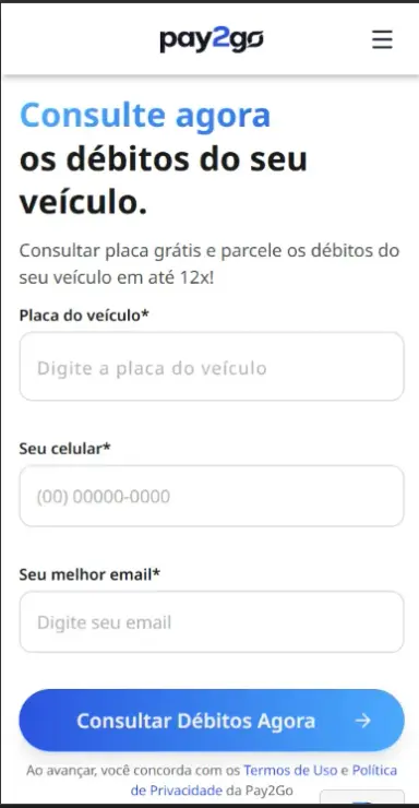 Consulta de débitos Pay2go
